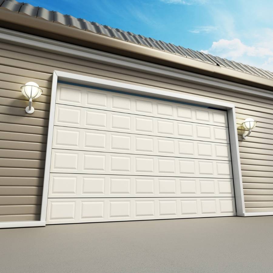 beautiful white garage door