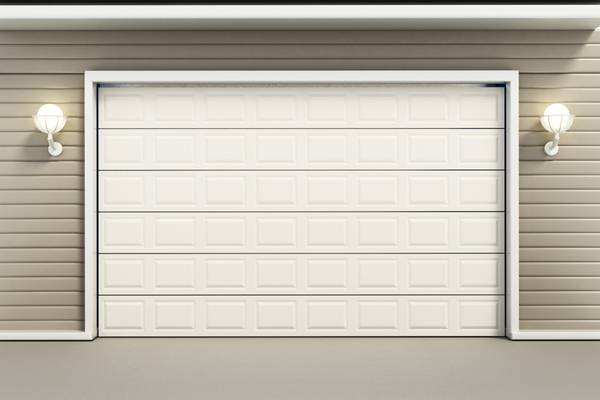 white garage door