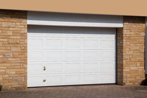 white sectional garage door