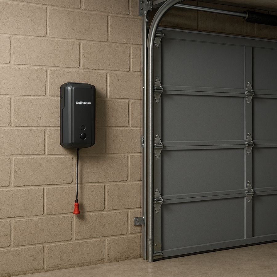 installed wall mount garage door opener