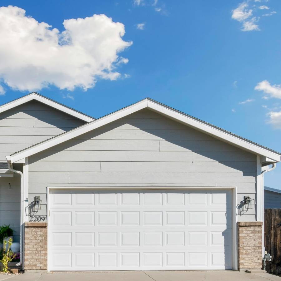 suburban house garage door